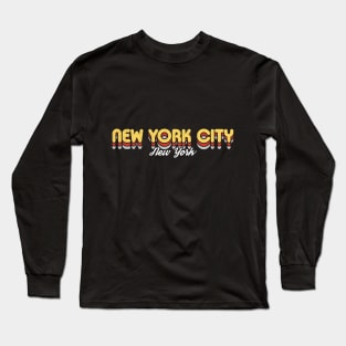 Retro New York City New York Long Sleeve T-Shirt
